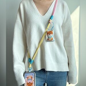 🩵💛Handmade 3-in-1 Lanyard Crossbody | Wrist Phone Strap